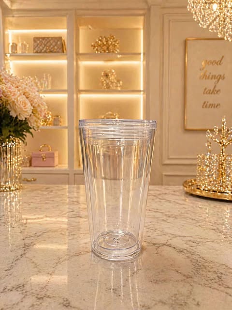 16 oz Tapered Snow Globe Tumbler